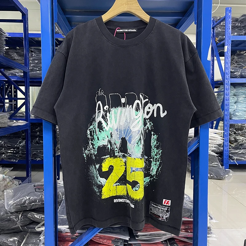 

RRR23 SS25 Внутренняя камера SS Vintage Waed ort Sve Футболка ex Свободный крой круглый Ne Youth Trend Весенняя коллекция