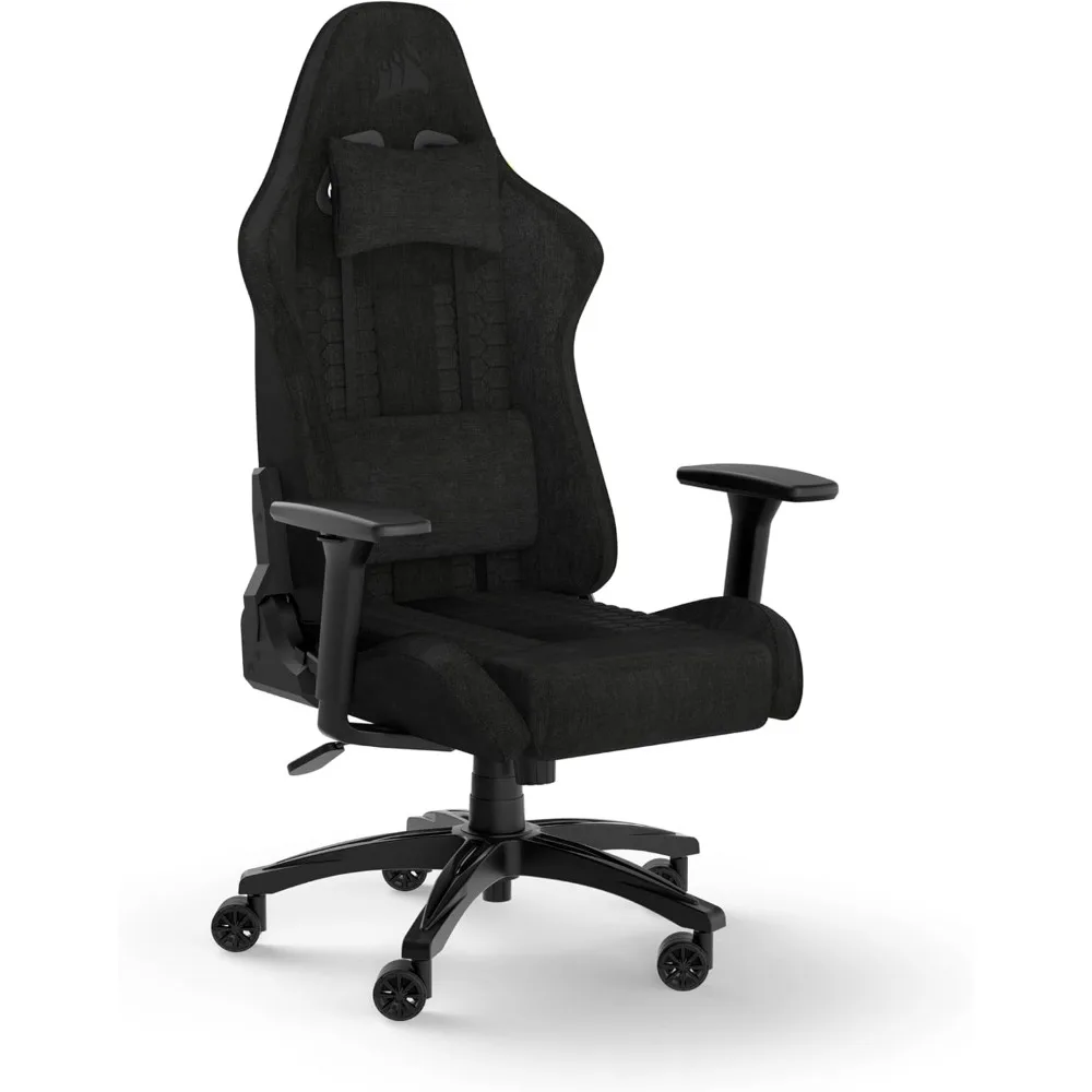 Corsair Tc100 Gaming Chair: Fabric, Racing Style, Lumbar Support, Removable