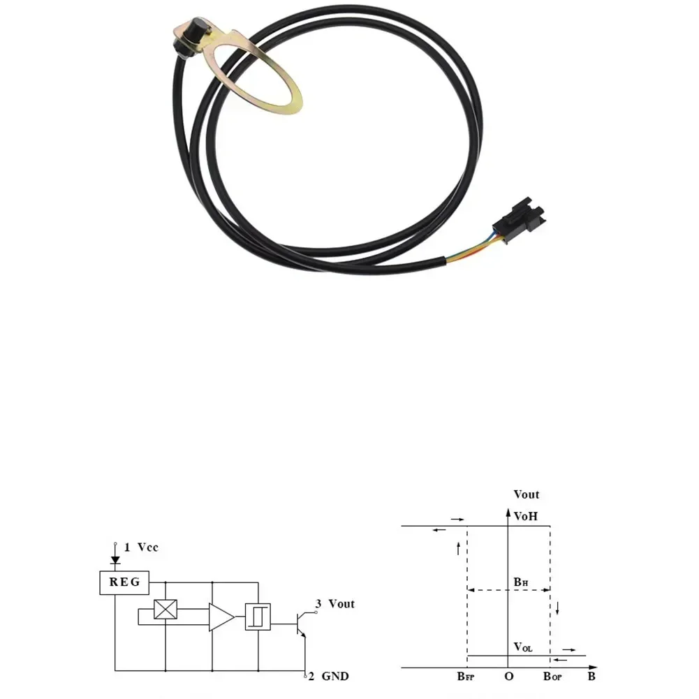 1pc E-Bike Pedal Assistant Device Alloy 5/8/12 Magnet Speed Sensor 100cm Electric Bicycle PAS Systems With SM-3A Connector