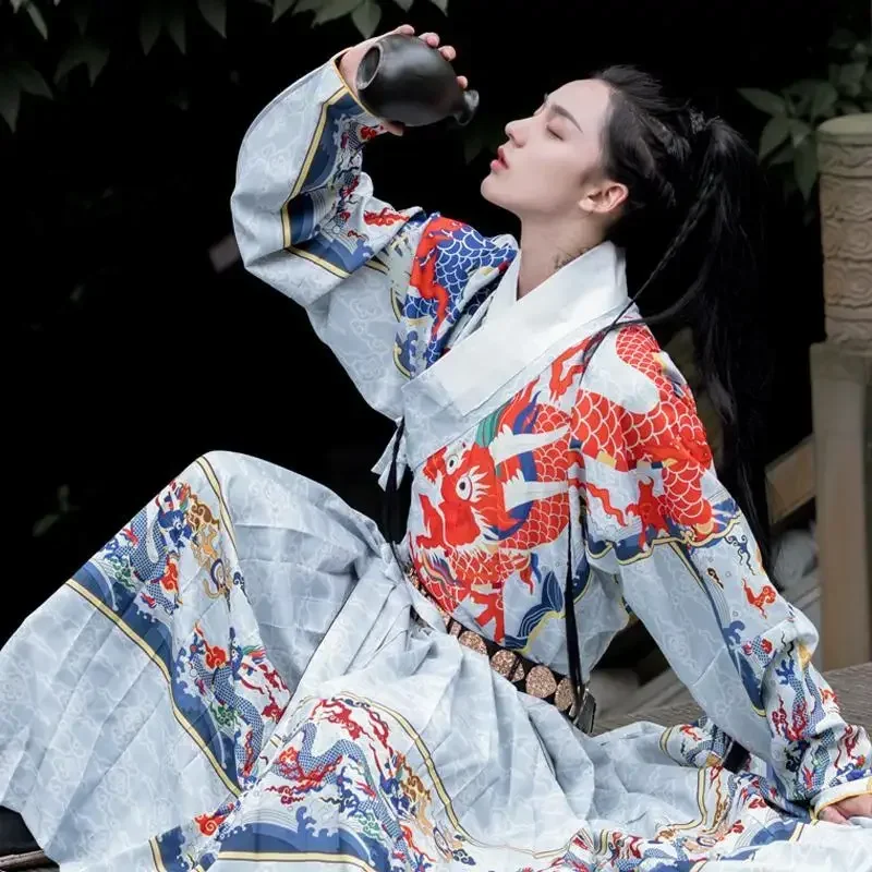 Costumes de chevalier de la dynastie Ming College pour hommes et femmes, Hanfu Feiyu imbibé, dragon traditionnel d'Halloween, sans-abri, olympiques de performance, 2023 originaux