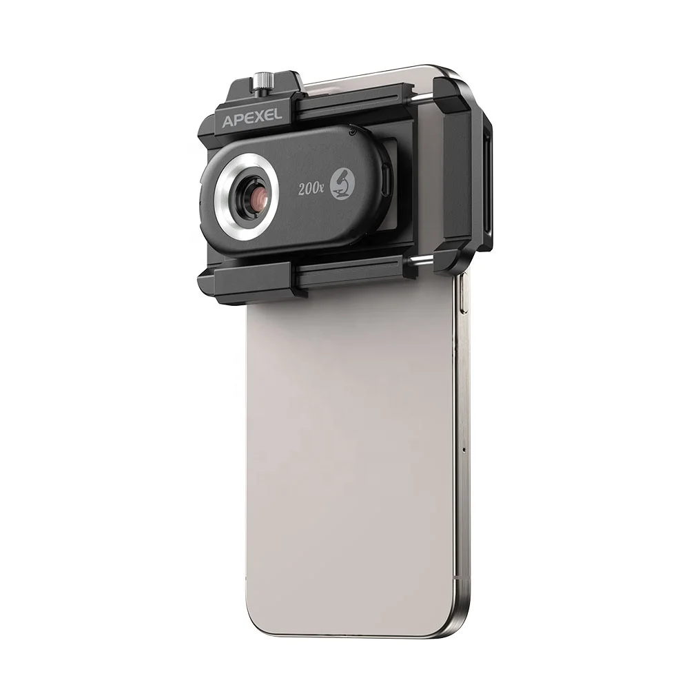 Phone Microscope Lens 200X Phone Micro Lens Mini Pocket Digital Microscope Portable Smartphone Micro Lens Camera Attachments