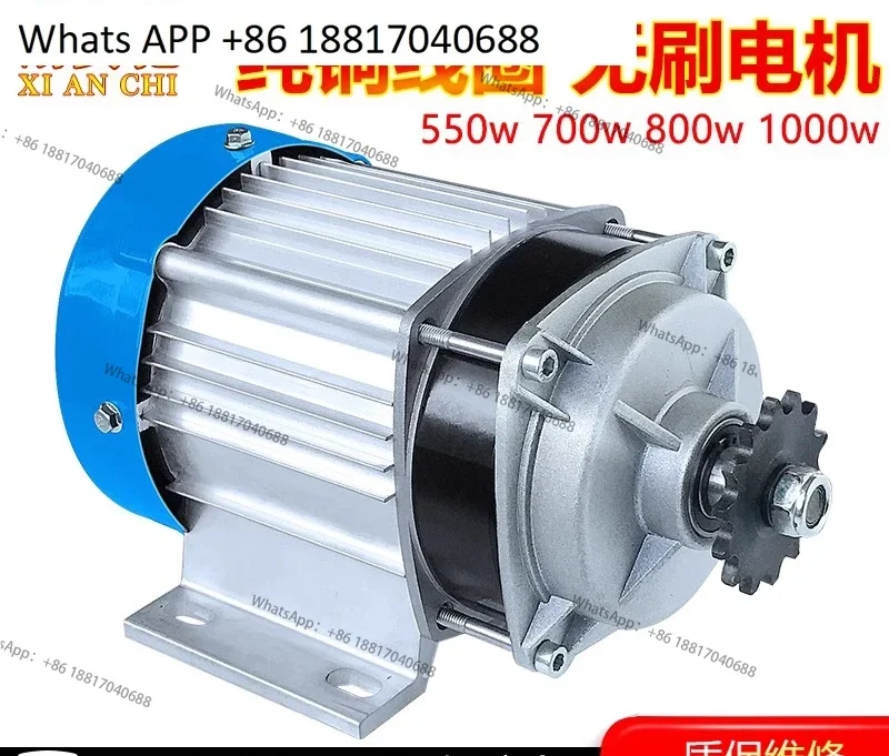 

48 В 60 В 800 Вт 1000 Вт электрический трехколесный автомобильный бесщеточный двигатель с центральной цепью замедления