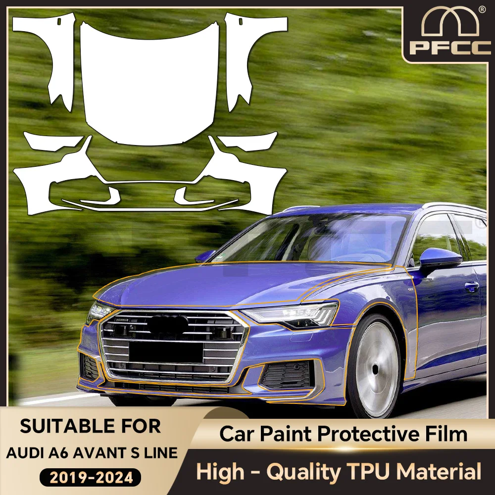 

8.5Mil Paint Protection Film Pre-cut PPF Bra For Audi A6 Avant S Line 2019-2024 Car Body Clear Anti-Scratch Cover Resistant Kit