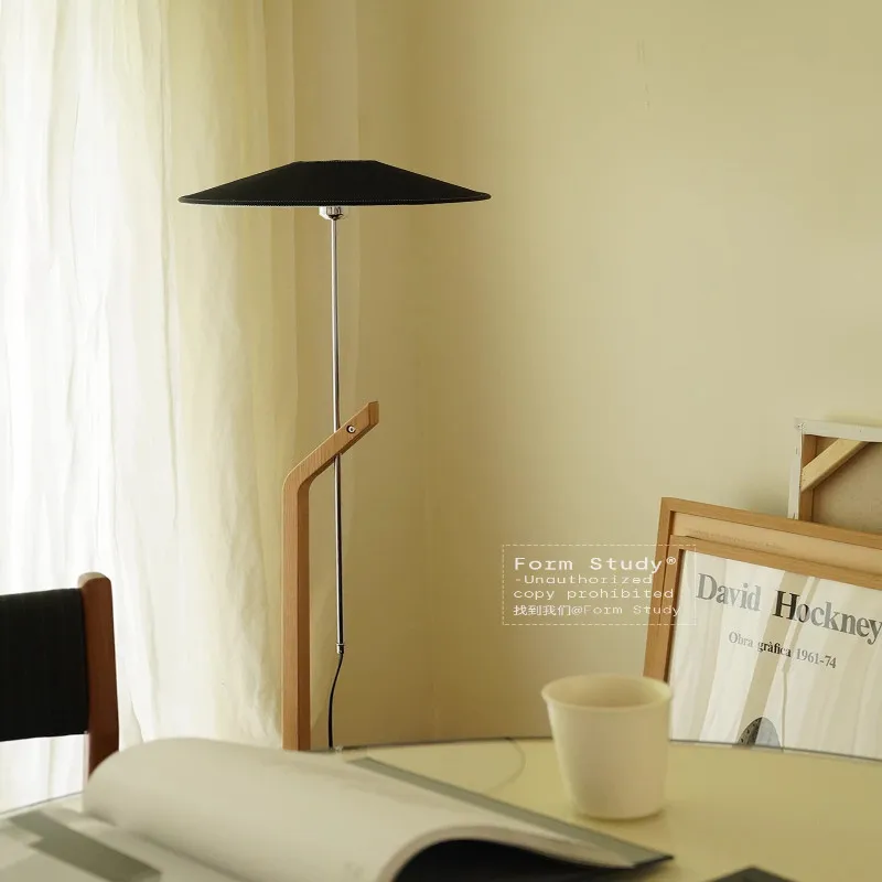 Nordic medieval living room sofa hanging umbrella floor lamp Japanese wabi-sabi wind bedroom decoration vertical floor lamp