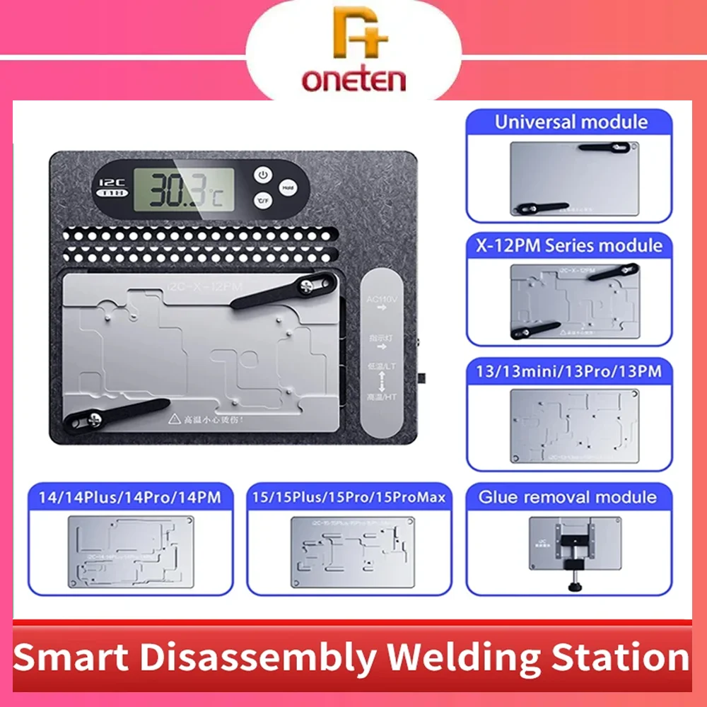 I2C T18 PCB Intelligent Pre-heating Station for iPhone X-15Pro Max CPU Chip Degumming Motherboard Layered Desoldering Platform