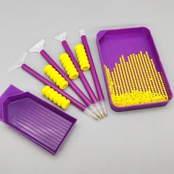Funnel Diamonds Painting Tray Large Capacity DIY Rhinestones Paintings Tray Handmade 5D Plastic Handicrafts Tool Accessories