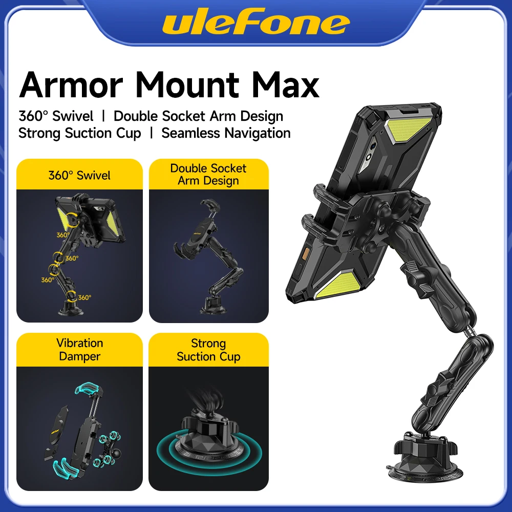 Ulefone 360° Swivel Armor Mount Max Universal tablet/phone mount/For Armor Pad 3 Pro/Armor Pad Pro/Tab A11 Pro tablet holder