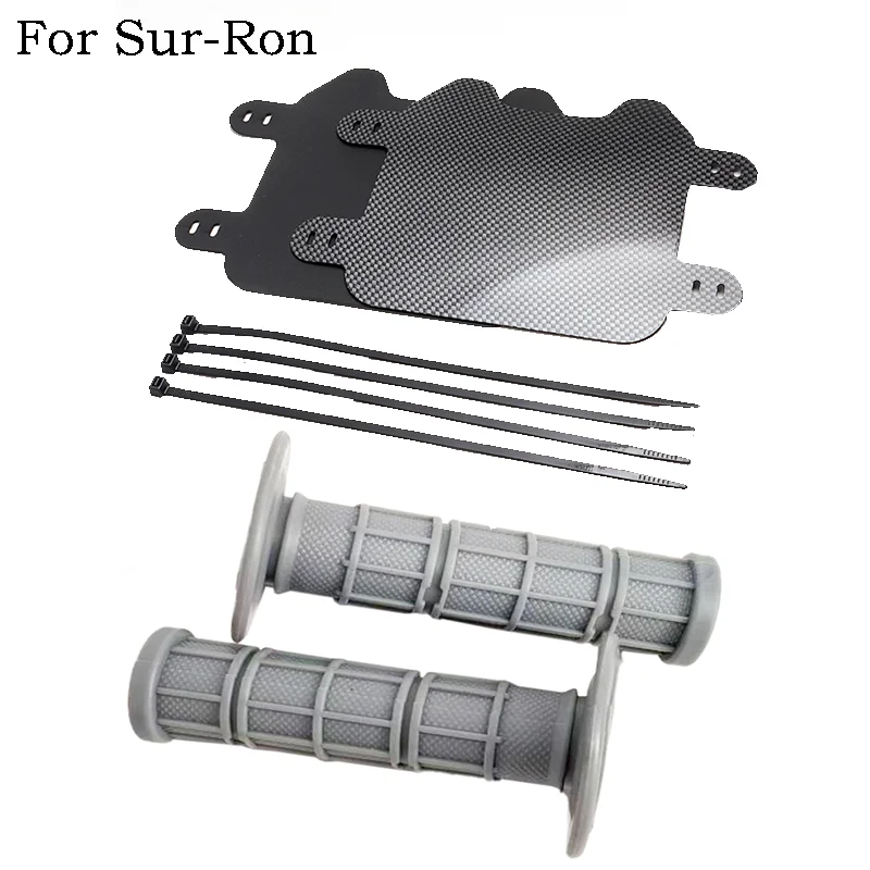 Motorcycles Parts Front Number Plate Liecense Plate carbon fiber pattern  Handlebar Bar grip For Surron Sur-Ron Light Bee Light