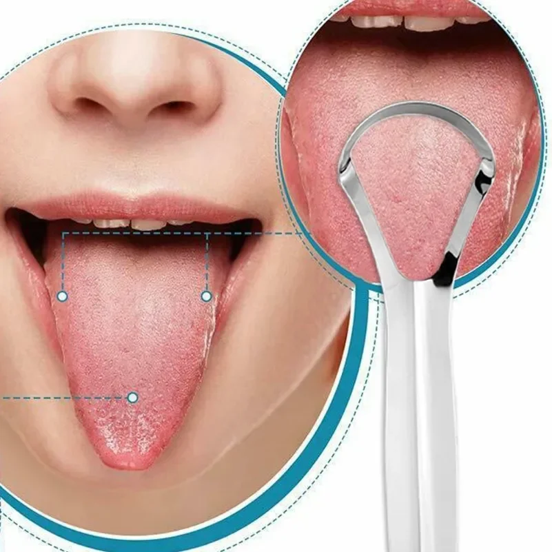 

Clean Tongue Scraper Tongue Remover Halitosis Tongue Coating Oral Care Tongue Scraping Brush Stainless Steel Oral Cleaner Tools