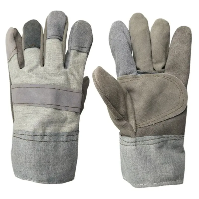 

Semi-Leather Welding Gloves Labor Protection Heat Insulation Wear-Resistant Reinforced Palm Industrial Heavy Duty Work Gloves