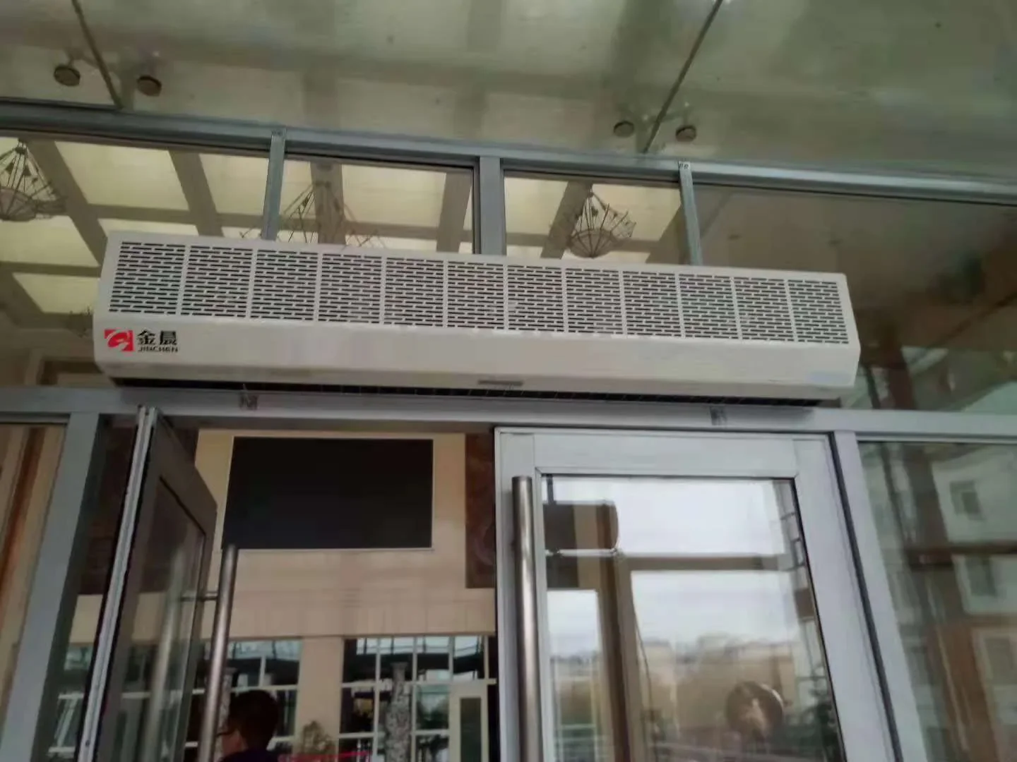 380 فولت JYF سلسلة الكهربائية عالية الحجم إجمالي قذيفة عقلية الرياح القوية ساخنة ستارة الهواء