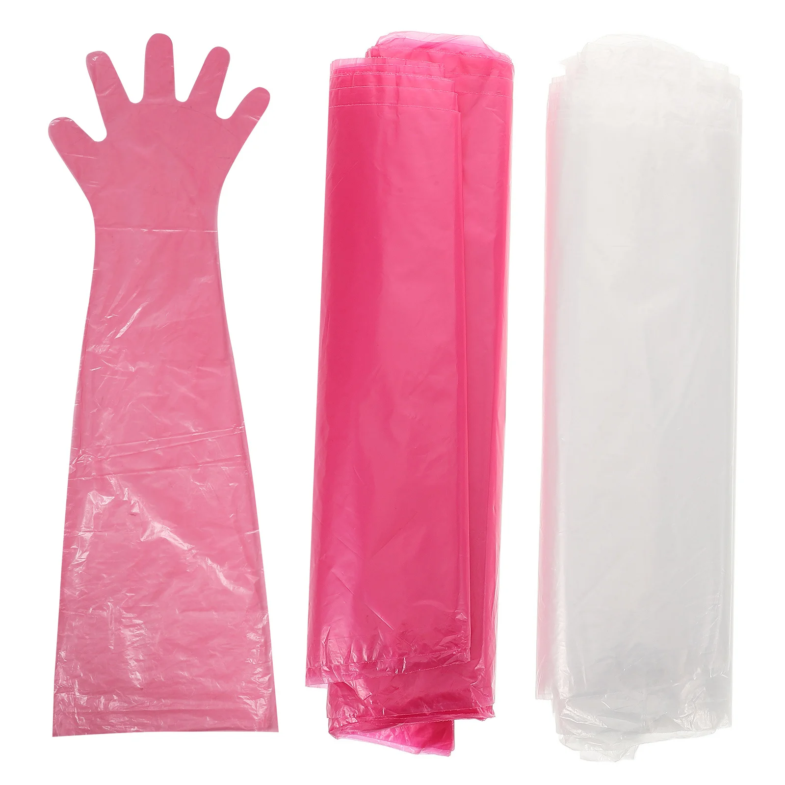 

100pcs Veterinary Long Arm Gloves Disposable Extra Long For Animal Handling Vaccinations Blood Sampling Cattle Care Elbow Length