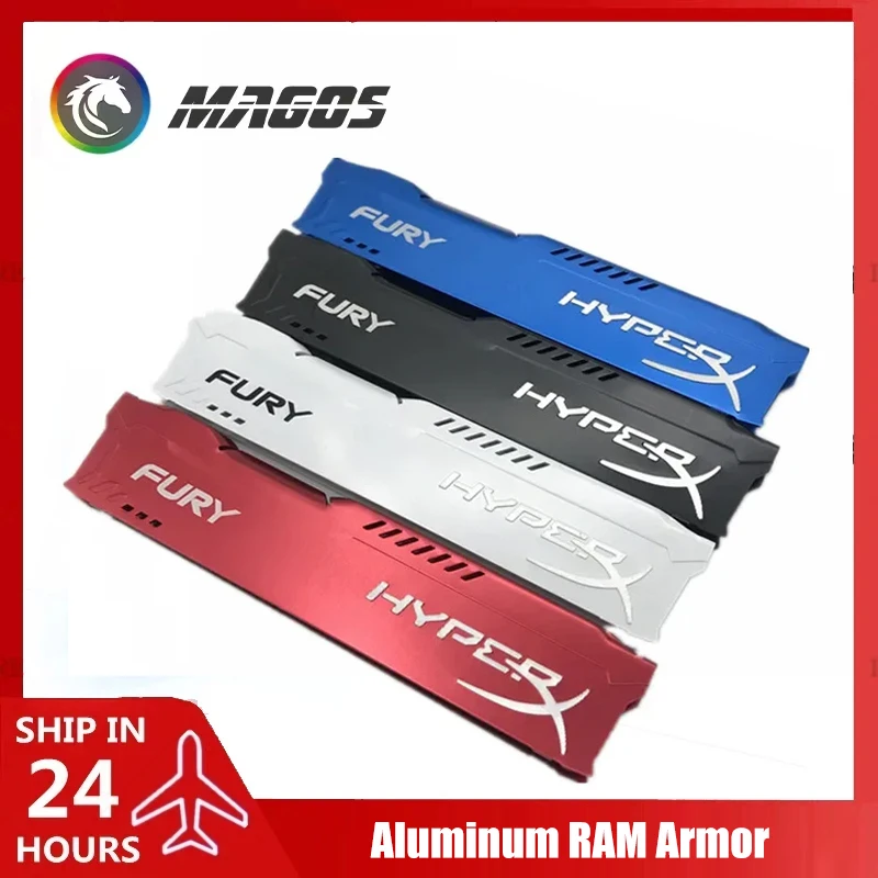 Dissipateur thermique RAM DDR2 DDR3 DDR4 Armor pour radiateur de refroidissement de mémoire d'ordinateur, blanc bleu noir rouge 4 couleurs