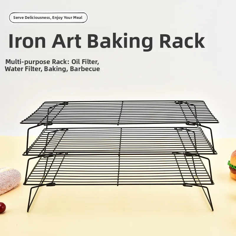 Baking Cooling Rack Bread Cooling Stand Cookie Drying Net Laptop Stand Three-Layer Cake Cooling Tool Cross-Border Baking Tool