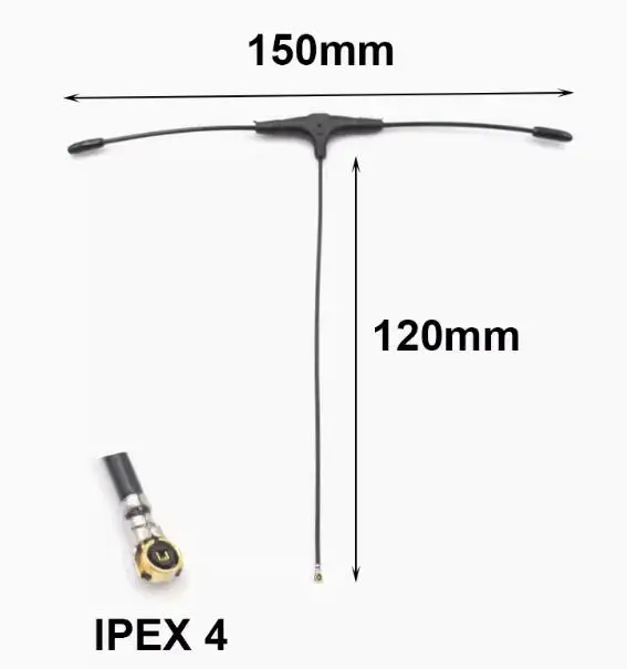 Antena tipo T IPEX4/IPEX1 para Frsky R9mini/R9mm, receptor OTA R9 mm, r9, R9 Slim + receptor OTA de largo alcance, 868MHz, 915MHz, 900mhz