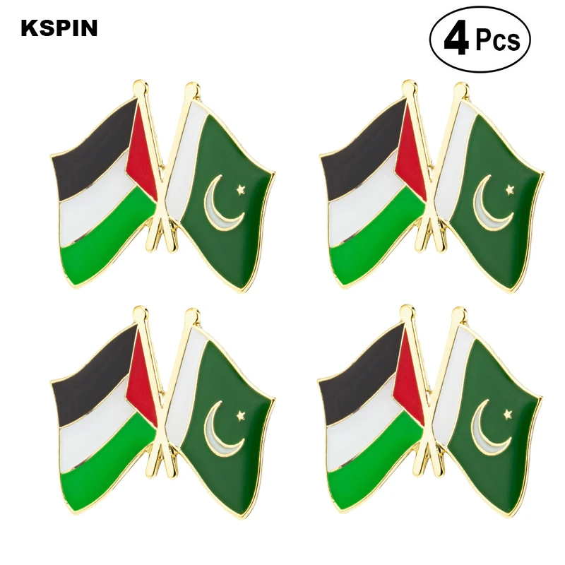 Palestine & Pakistan Flag Pin Lapel Pin Badge  Brooch Icons 4pcs