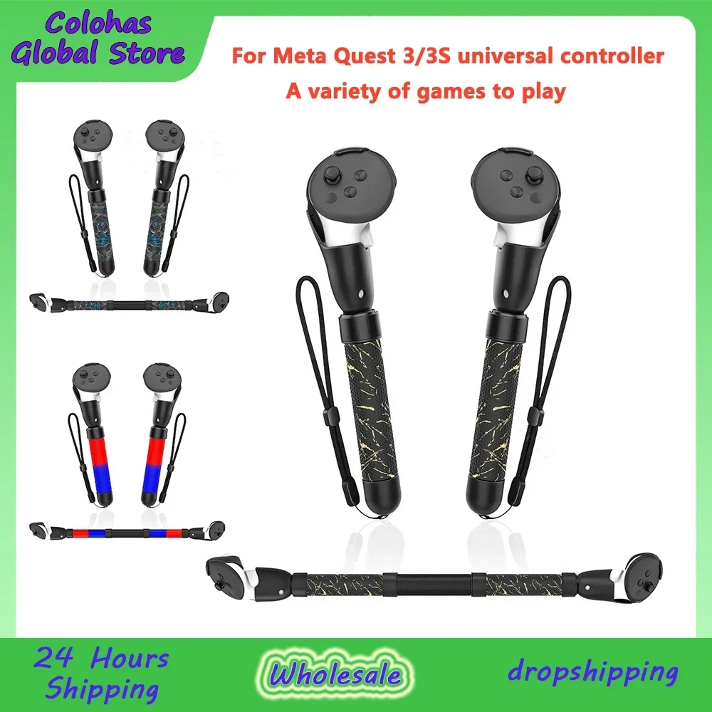 

New for Meta Quest 3S Controller Accessory for Quest 3S VR Game Controller Beat Saber Golf + Tennis for Oculus Quest 3/3S Games