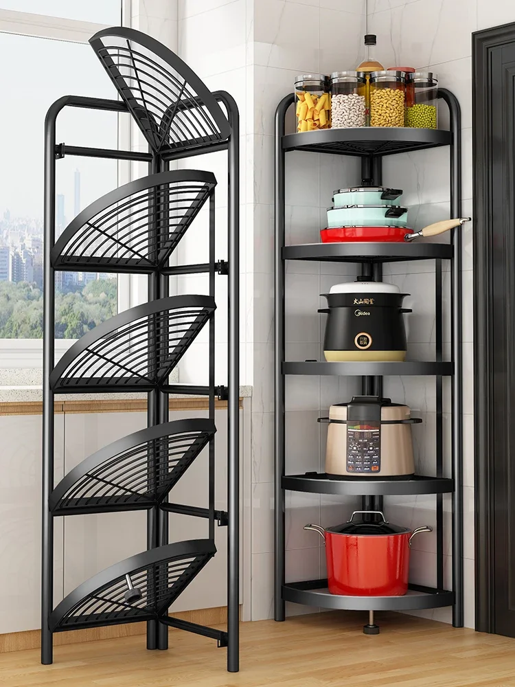 Mutfak köşe raf ev çok katlı üçgen zemin-tavan yatak odası depolama zemin-tavan banyo depolama rafı