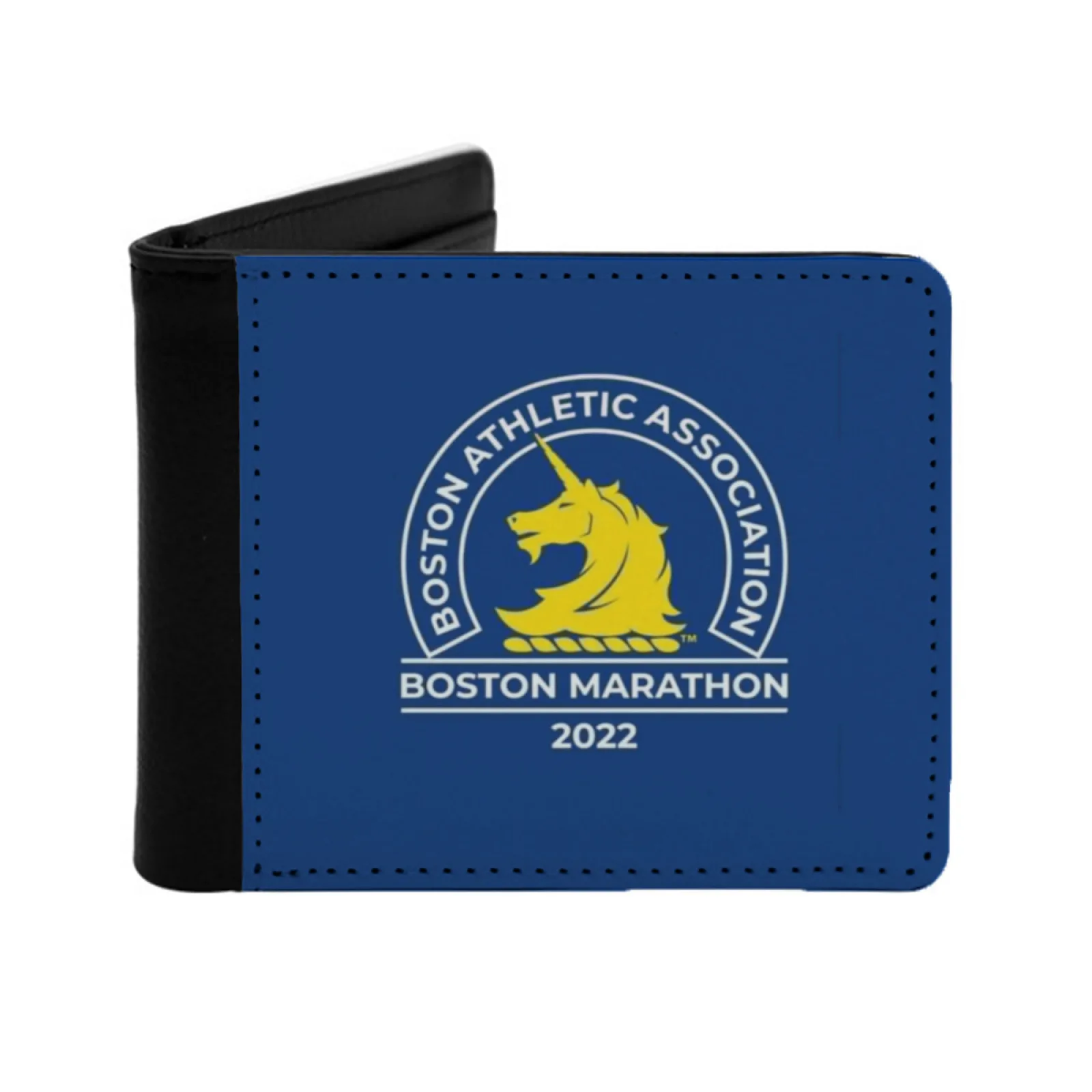 Boston Marathon Men's Wallet Pu Leather Wallet Multifunction Credit Card Purse Running Runner Marathon Boston 2022 Marathon