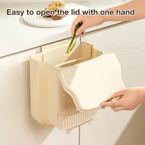 7L Klappmüll mit Deckel Küche Hängende Müll Anti-Odor-Lebensmittel-Dumpe Badezimmer 6 Hauptverkaufsbixeira Anti -Geruchs -Windeln - №5