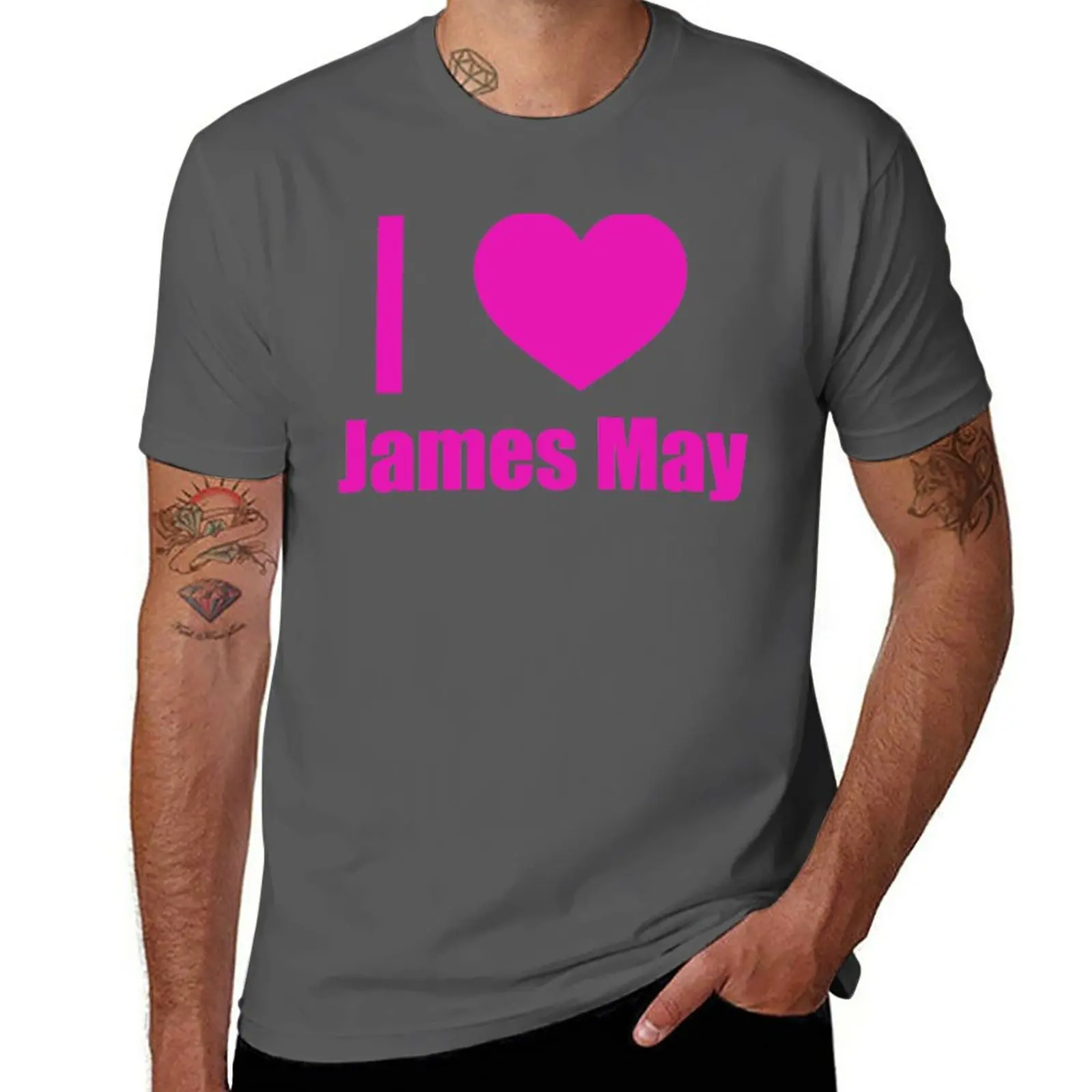 I Love James May T-Shirt Blouse blacks kawaii clothes Short sleeve tee mens graphic t-shirts funny