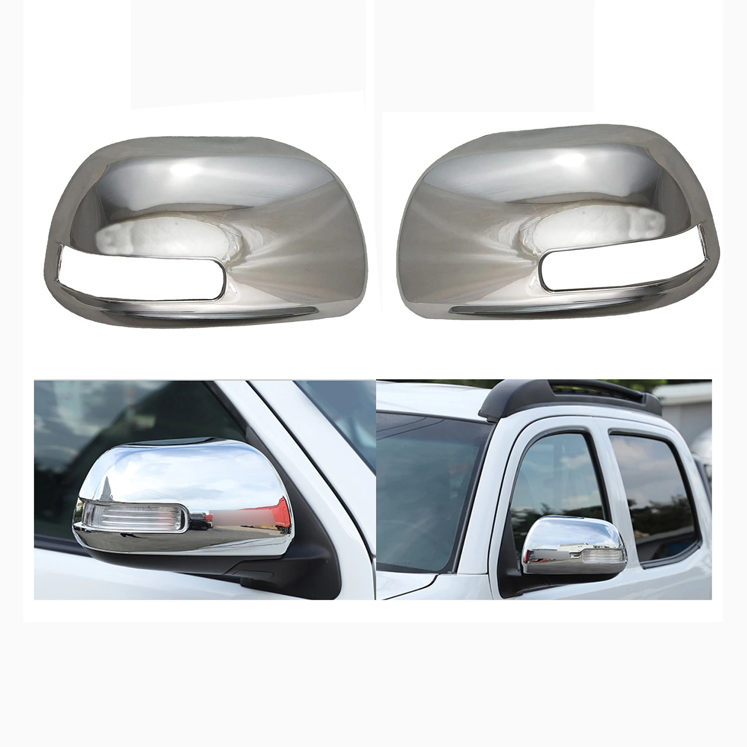 Car Upgrade For Toyota Hilux Vigo Fortuner Innova 2008-2014 Carbon Fiber Rearview Side Mirror Cover Wing Cap Exterior Trim