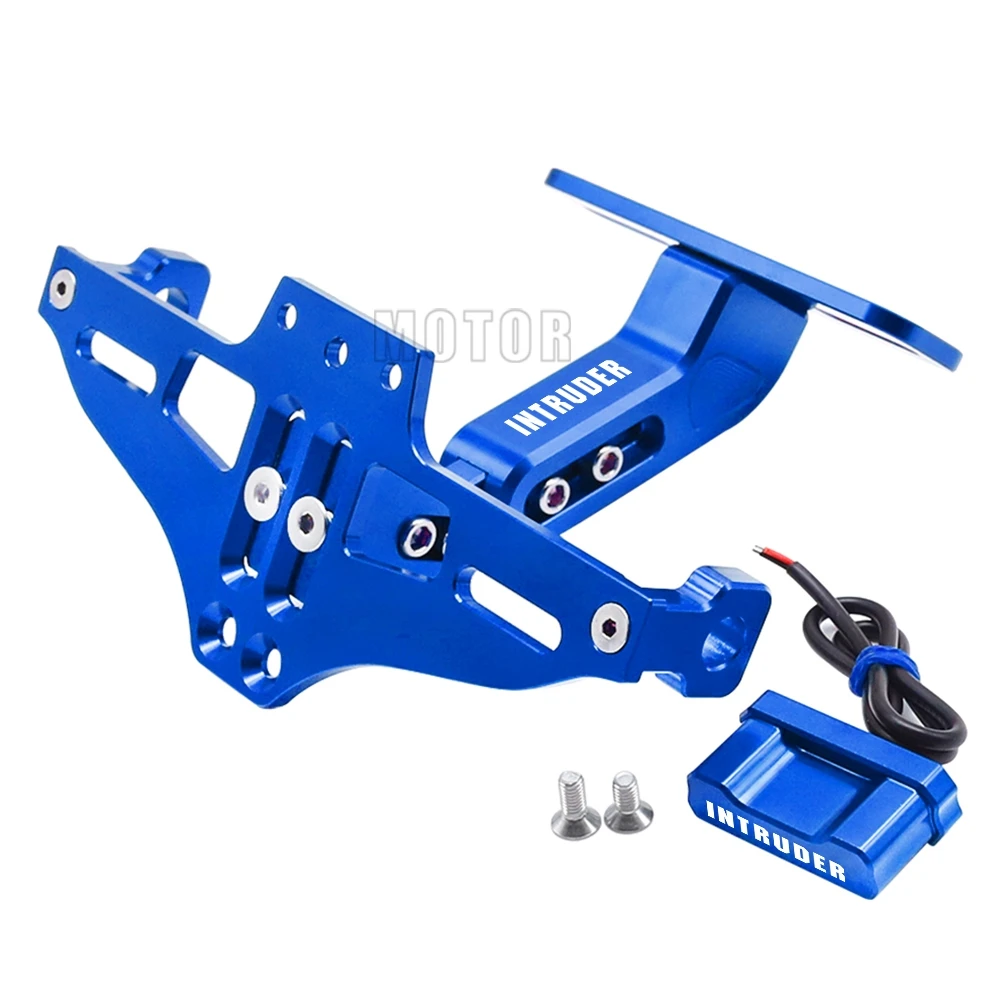 

Motorcycle License Plate Holder Frame Bracket LED Light For Suzuki Intruder VL400 VL800 LC1500 VZ800 M800 M1500 M1600 all years