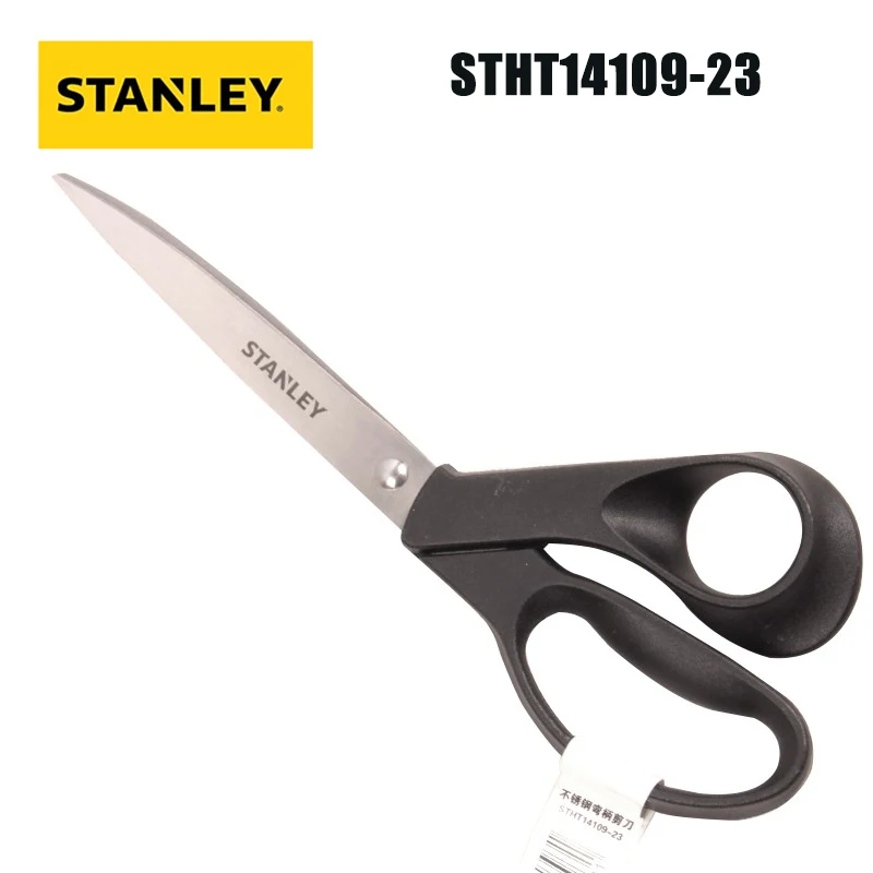 

Stanley STHT14109-23 Stainless Steel Office Art Scissors, Household Stainless Steel Curved Handle.