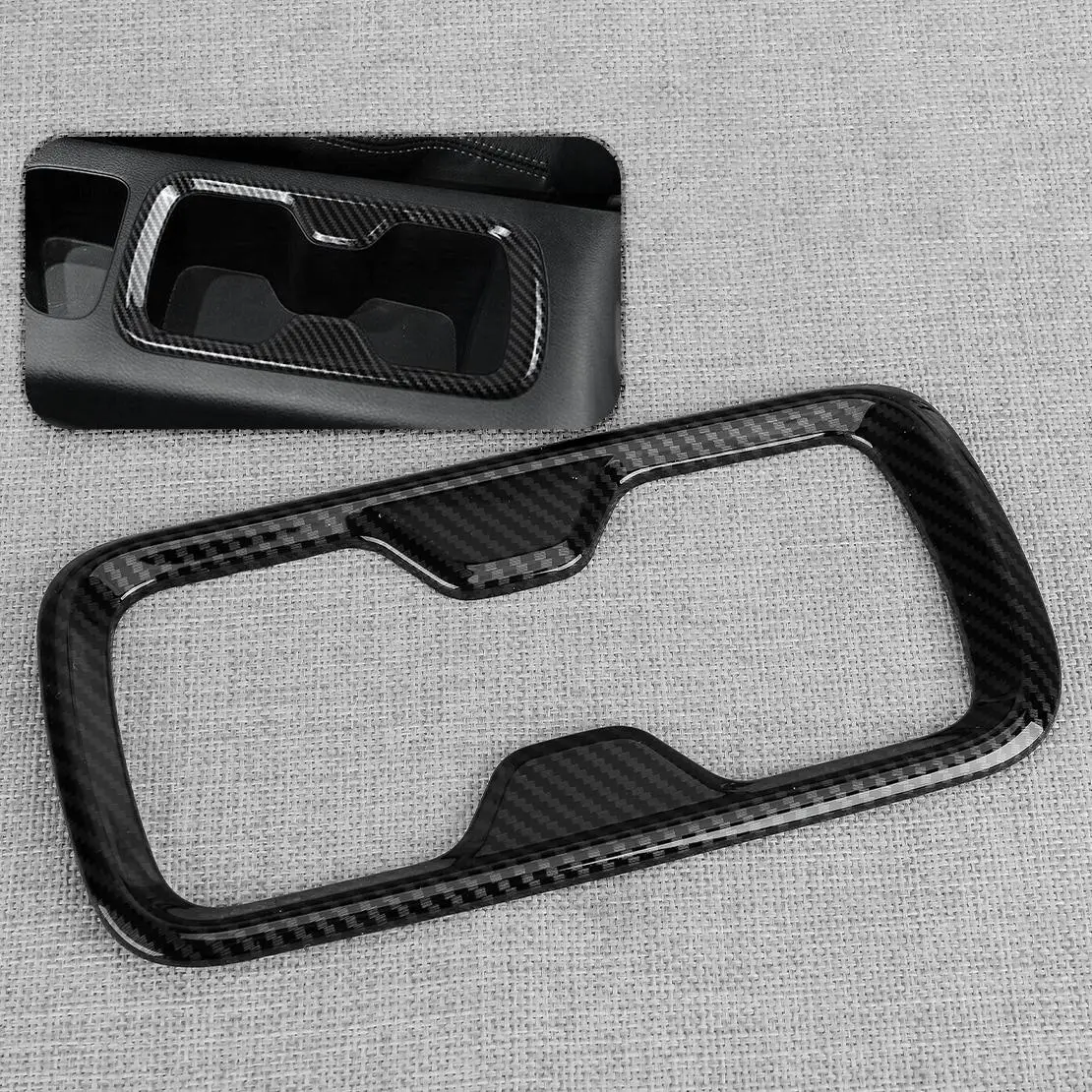 Center Console Water Cup Holder Cover Trim Frame Fit for Nissan Navara NP300 2015-2021