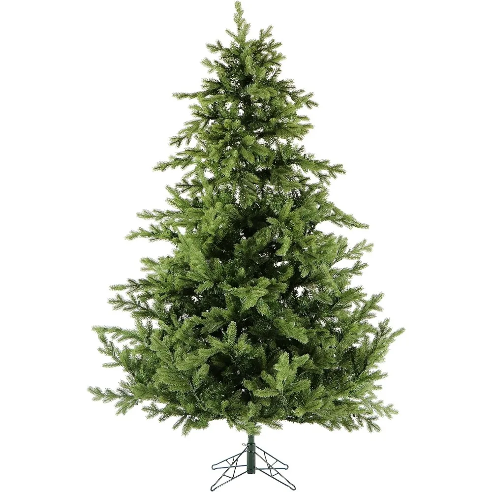 

7.5Ft Foxtail Pine Artificial Christmas Tree with Stand and No Lights,Unlit Foldable Fake Christmas Tree with Realistic Foliage