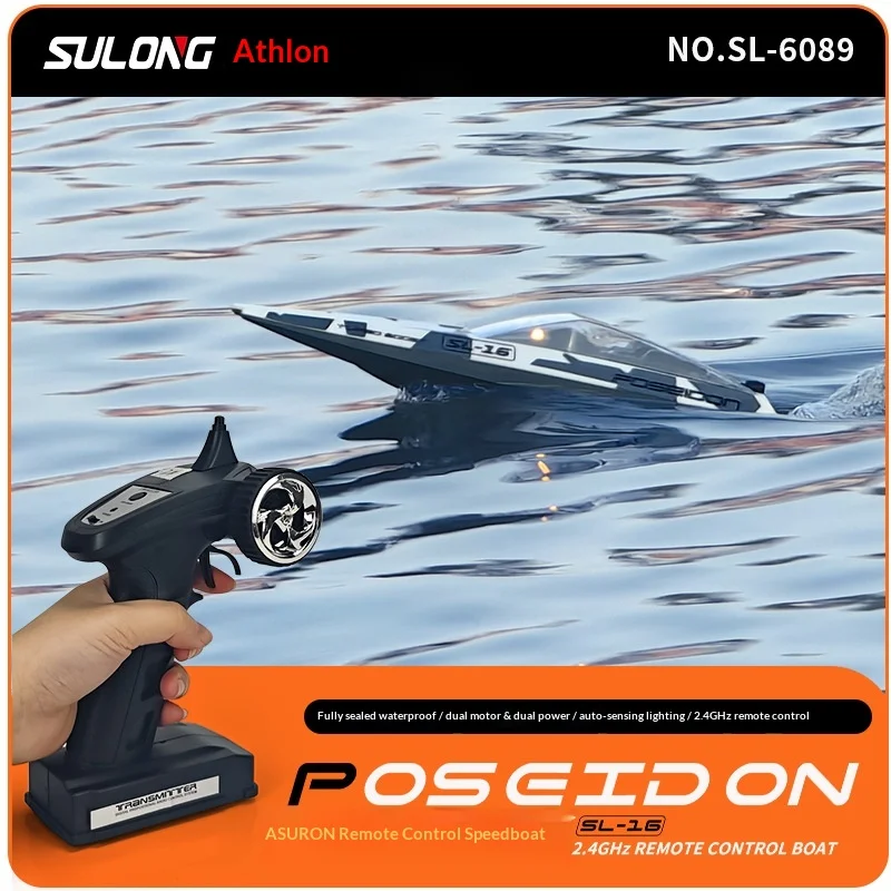 Fernbedienung Boot Drahtlose Elektrische 2,4G Poseidon Fernbedienung Schnellboot High-speed Wasser Spielzeug Modell SL-8026A