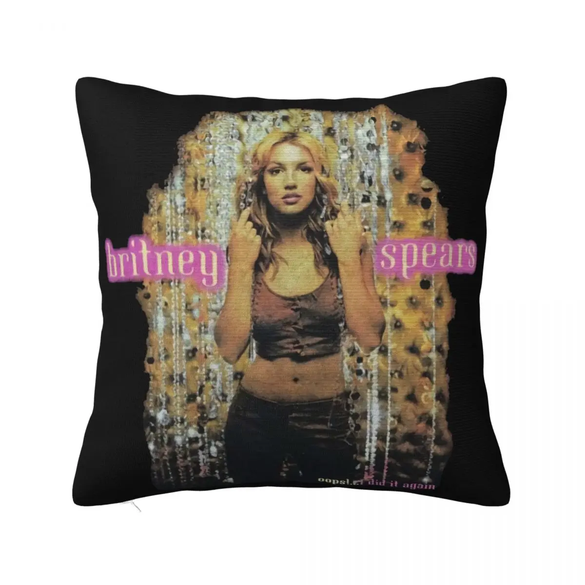 Rare Britney Spears Tour Oops I Did It Again Black Mens Size S 5Xl Straight Good Quality Goth Print Pillow Case