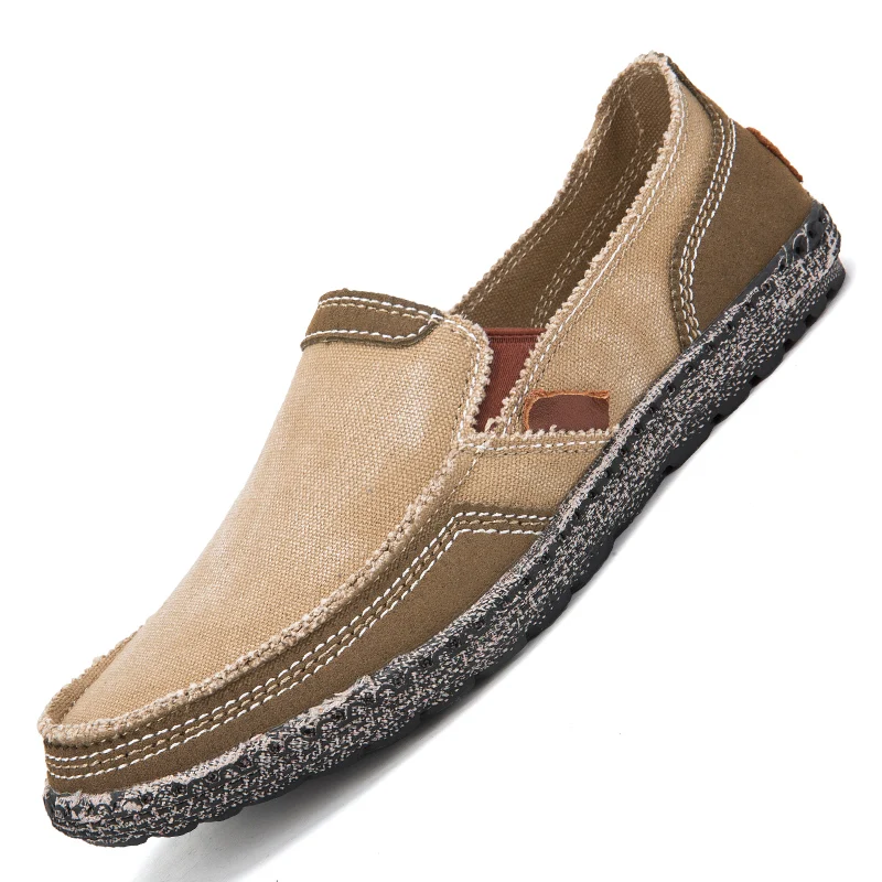 

2026 New Men Shoes Canvas Shoes Loafers Vintage Male Casual Shoes Flats Comfortable Fashion Breathable Washed Denim Lazy Loafers