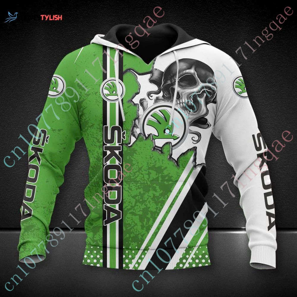 

Skoda Sweatshirt Anime Oversize Zip Hoodies Harajuku Pullover Top Unisex Clothing Casual Hoodies For Men Women Custom Logo