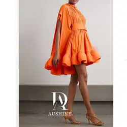 Aushine Dress abito da sera di compleanno di lusso lunghezza al ginocchio senza maniche abiti da festa di nozze eleganti estivi per le donne arabe 2024Fu