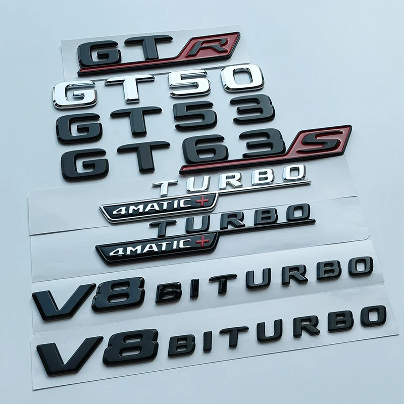 2017 плоские буквы GT GT50 GT53 GT63 GTR GTS GTC V8 Biturbo 4matic + эмблема автомобиля для Mercedes Benz AMG C190 X290 боковой багажник логотип 2017 плоские буквы GT GT50 GT53 GT63 GTR GTS GTC V8 Biturbo 4matic + эмблема автомобиля для Mercedes Benz AMG C190 X290 боковой багажник логотип