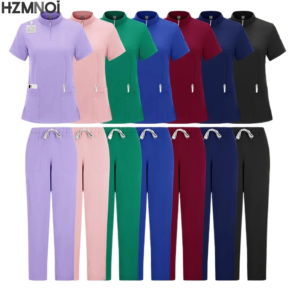 متعدد الألوان للجنسين بأكمام قصيرة الصيدلة ممرضة موحدة مستشفى طبيب عمال جراحة الأسنان عن طريق الفم الزي الرسمي الدعك الطبية مجموعات