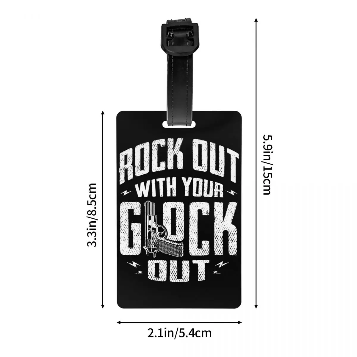 Rock Out mit Ihrer Glock Out Gepäck anhänger benutzer definierte USA Pistole Pistole Gepäck anhänger Privatsphäre Cover Name ID-Karte