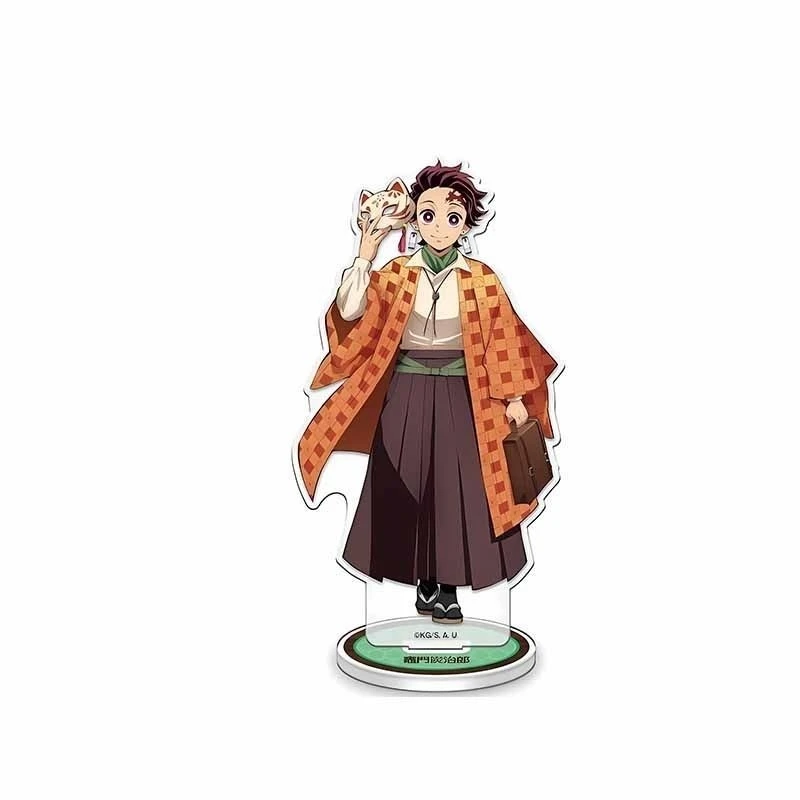 

Anime Demon Slayer Tokitou Muichirou Kanroji Mitsuri Cosplay Kimono Series Standing Sign Desktop Ornament Decorate Ambitus