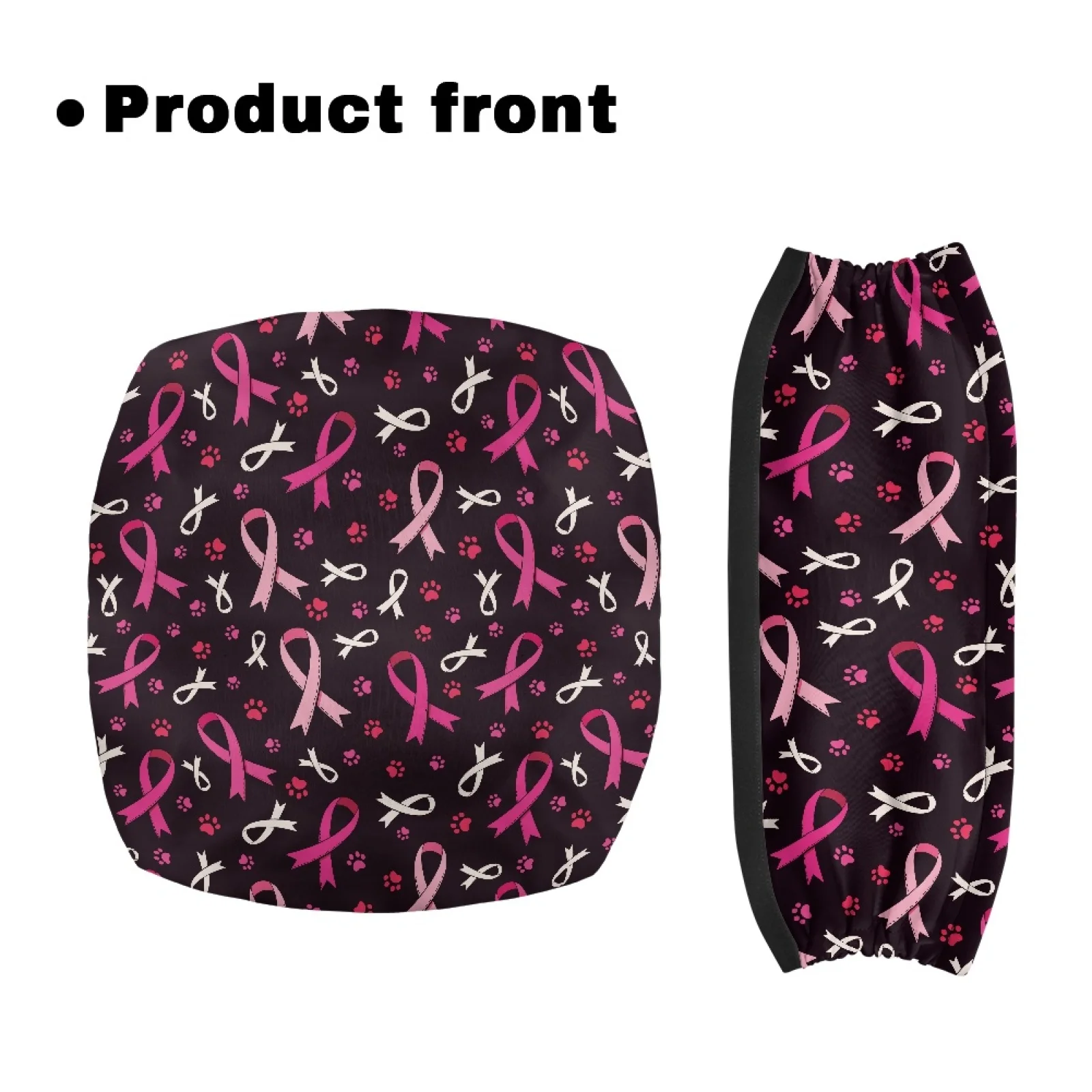 Coloranimal Breast Cancer Theme 2 Pieces Rollator Seat Cover for Womens Walker Seat Cover New Design