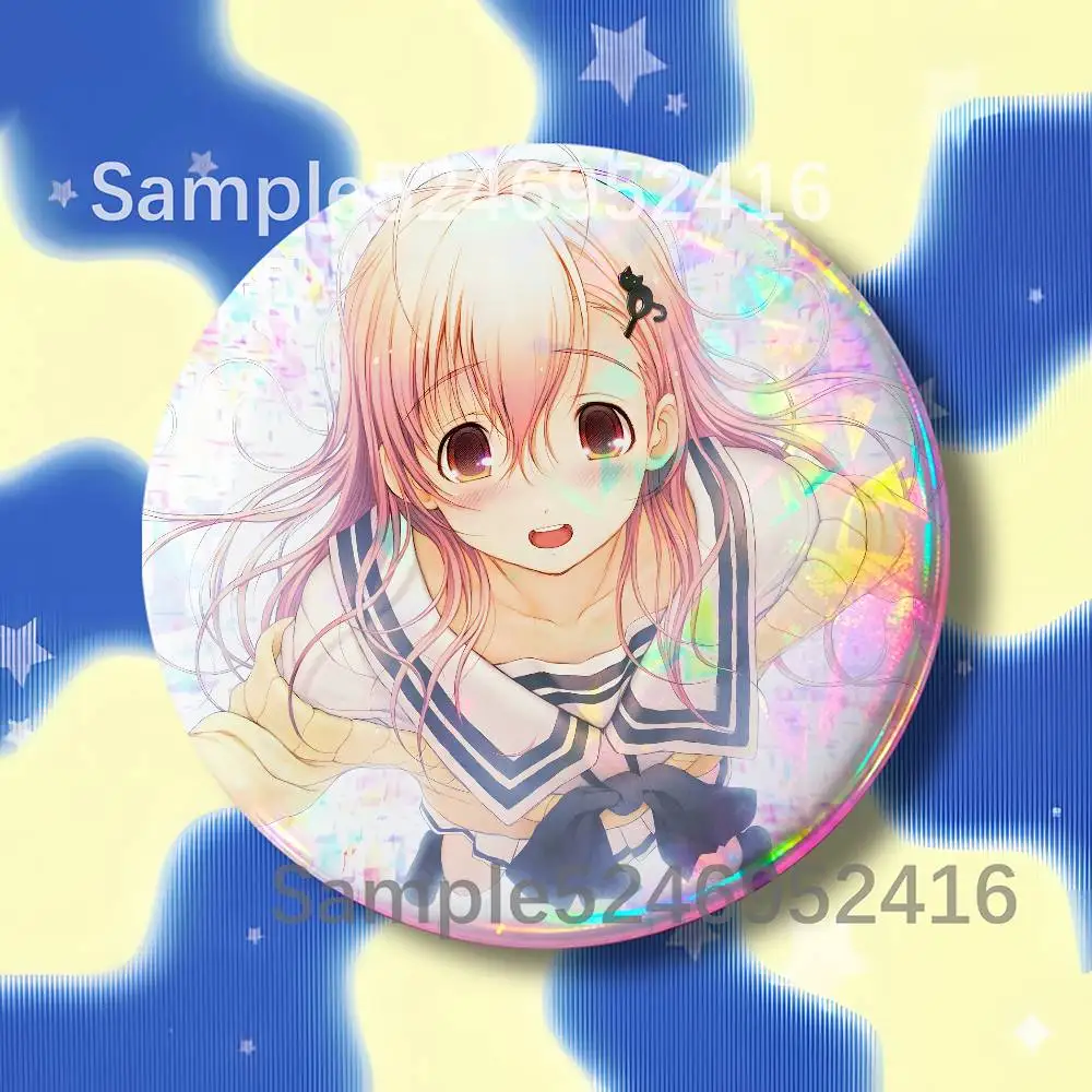 Aoi Mukou T-Totono Game Laser Badge Runde Kreative Anstecknadel Brosche Nischendesign Brosche für Rucksack Reversnadeln Accessoires – Detail 6