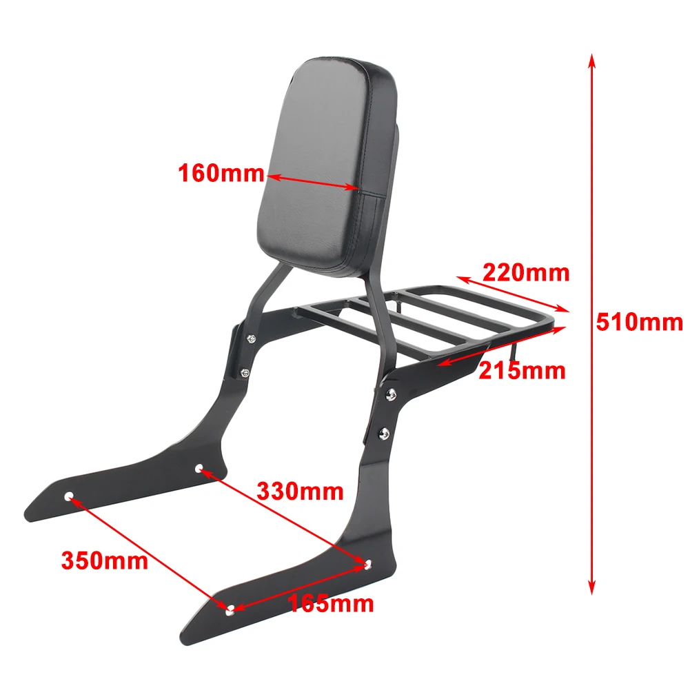 Motorcycle Rear Passenger Backrest Sissy Bar Luggage Rack For Yamaha Stryker 1300 XVS1300 2011 2012 2013 2014 2015 2016 2017