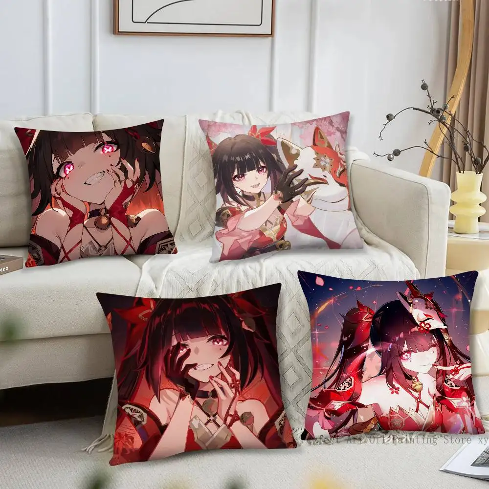 Sparkle Animation Honkai Star Rail Pillow Case Fashion Square Pillowcase Bedroom Sofa Room Ins Decoration Leisure