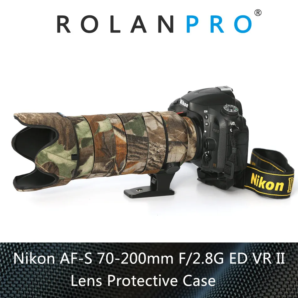 ROLANPRO Waterproof Lens Coat For Nikon AF-S 70-200mm f/2.8G ED VR II Lens Protective Case Guns Sleeve Nikkor 70200mmVR II Cover