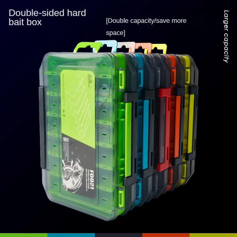 

Lure box, bait box, double-layer, double-sided waterproof storage box ящик для снастей рыбака pudelko na przynety