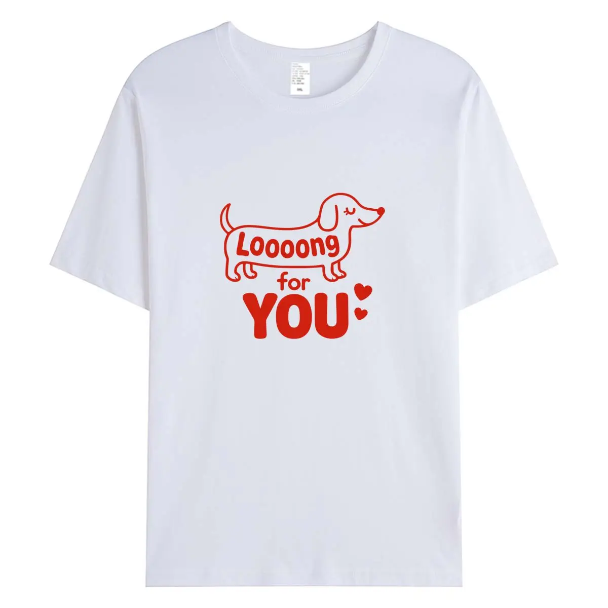 

Loooong for You Funny Dachshund Wiener Dog Print Women T Shirt Summer Casual Short Sleeve Cotton Graphic Tee Female Tops