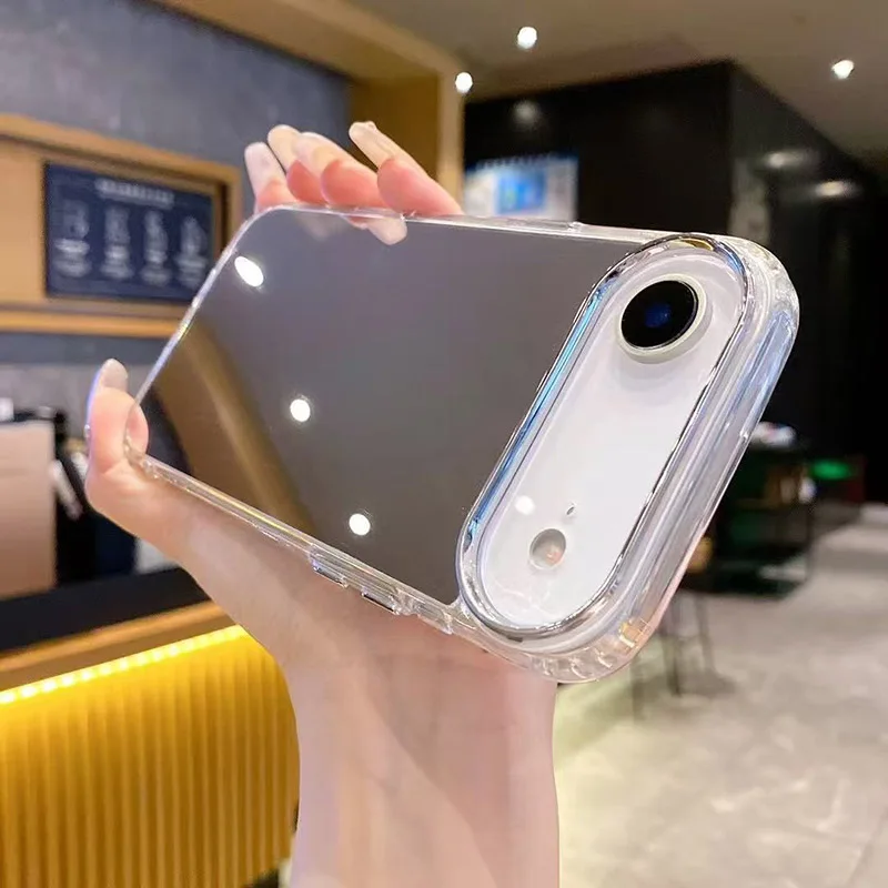 الصلبة عادي مرآة لوضع مساحيق التجميل جراب هاتف آيفون 17 16 15 14 زائد 13 12 11 برو ماكس للصدمات بولي TPU الوفير غطاء #2