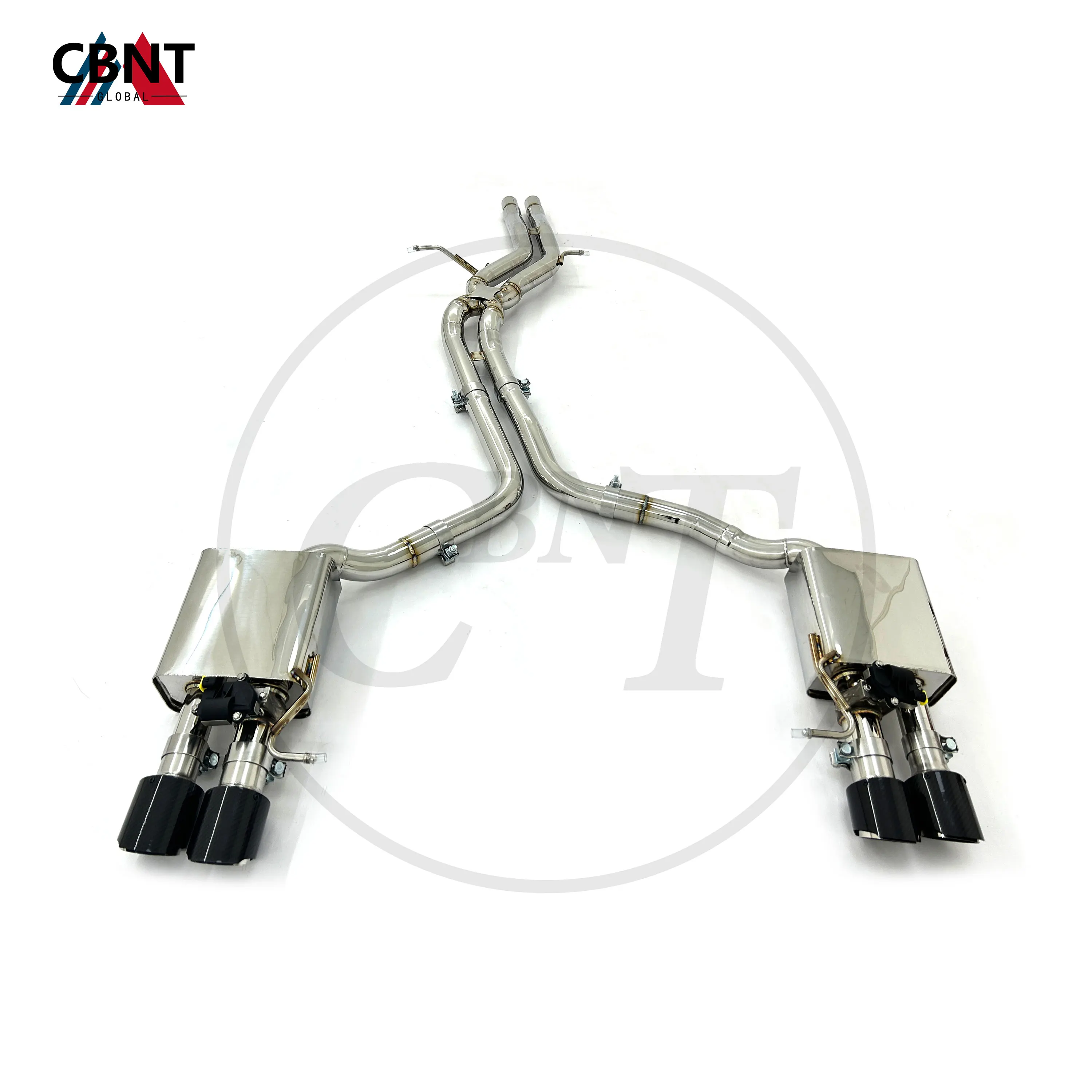 

CBNT Valved Exhaust Catback for Audi S4 S5 B8 3.0T Exhaust Pipe High Quality Valvetronic Muffler Remote Control Exhaust Tips