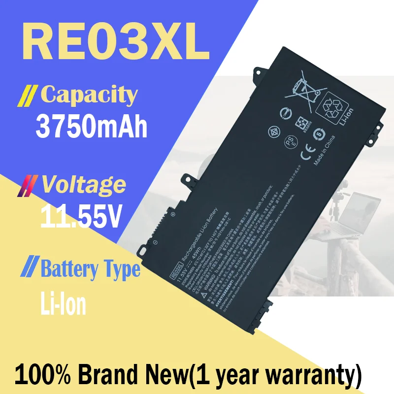 RE03XL batería del ordenador portátil para HP ProBook 430 440 445 450 455R G6 430 440 445 450 G7 Series ZHAN 66 Pro 13 14 15 G2 G3 L32656-005