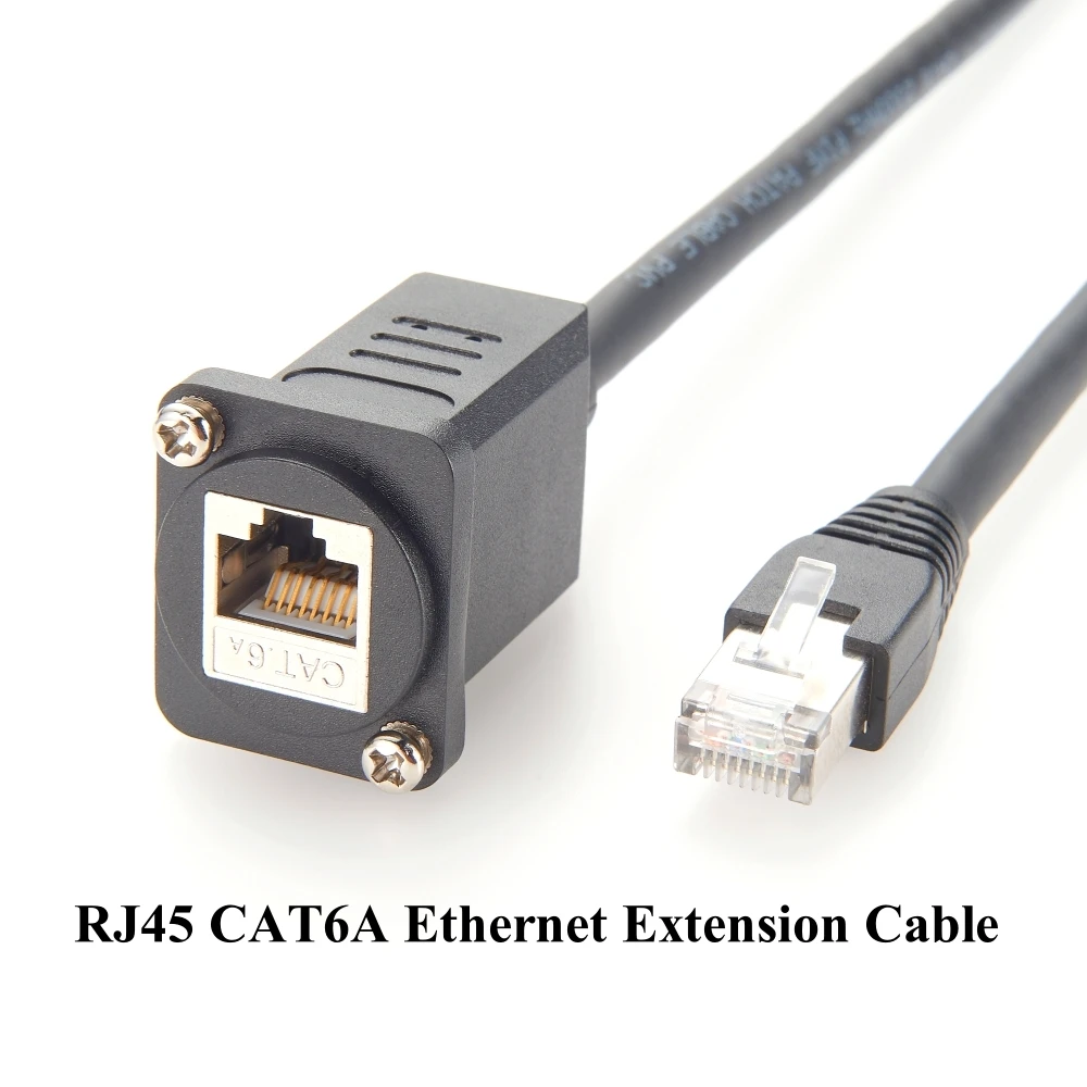 

Удлинительный кабель Ethernet RJ45 CAT6A, экранированный кабель «папа-мама», 10 Гбит/с, 500 МГц, сетевой патч-кабель LAN, поддержка Cat 5/5e/6